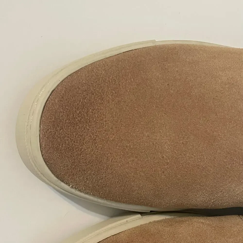 Frye Women’s Ivy Scallop Suede Slip On Sneakers Pale Blush Size 6.5